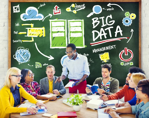 Diversity People Big Data Learning Information Studying — Stock fotografie