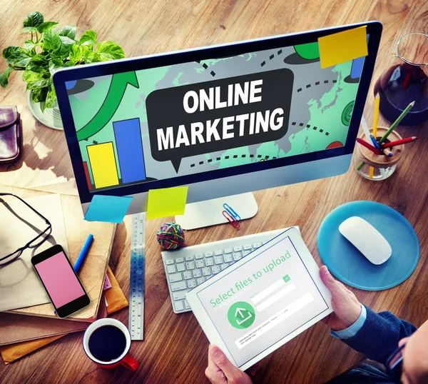 Concepto de promoción de marketing online — Foto de Stock