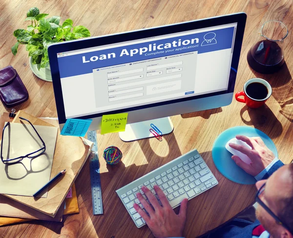 Loan Application Bank Finance Concept — ストック写真