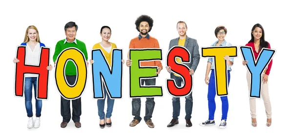 Group of Diverse People Holding Honesty — Stock Photo, Image