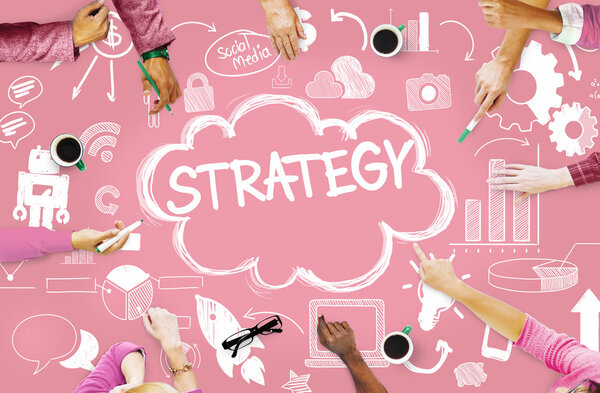 Strategy Online Social Media Concept