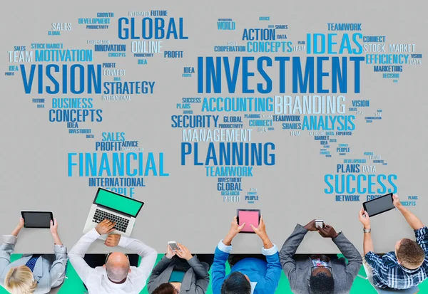 Inversión Éxito financiero Concepto global — Foto de Stock