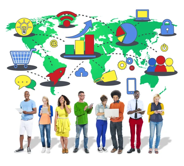 Concepto de Marketing Global Business — Foto de Stock