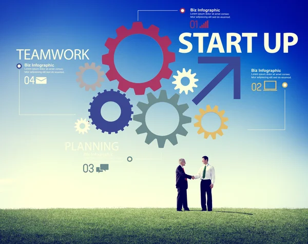 Imprenditori con concetto di strategia di startup — Foto Stock