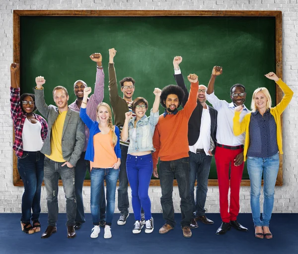 Diverse persone etniche e concetto di variabilità dell'unità — Foto Stock