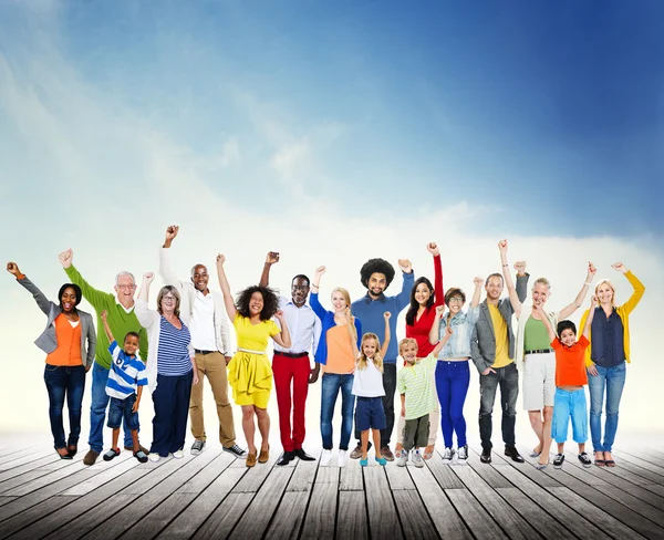 Diversity people standing together — Stock Photo, Image