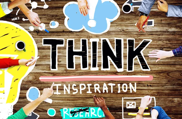 Think Inspiration Wissenskonzept — Stockfoto