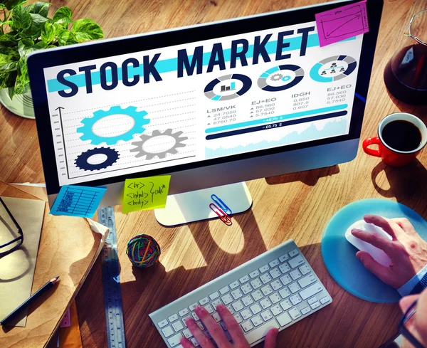Stock Market Stock Exchange Financial Economy Concept — Stock fotografie