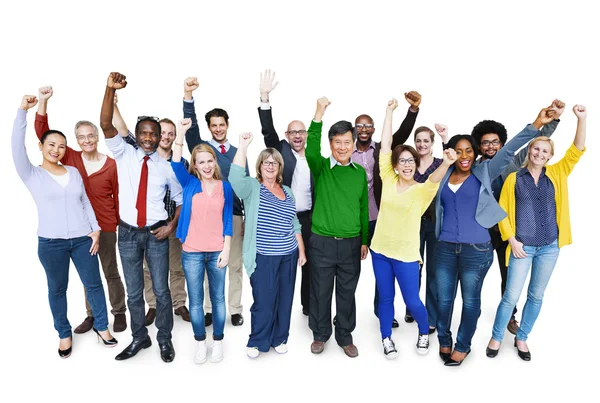 Diverse persone etniche e concetto di comunità di successo — Foto Stock