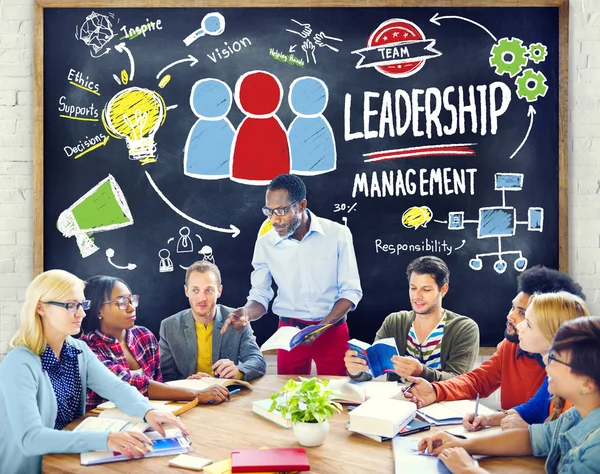 Diversity group of people and Leadership Management Communication — Stock Photo, Image