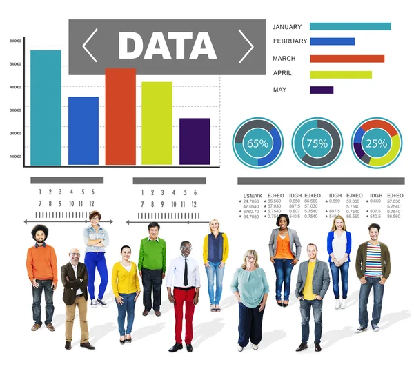 Datos Gráfico de análisis Patrón de rendimiento Información estadística —  Fotos de Stock