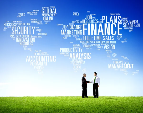 Zakenmensen en Global Finance Concept — Stockfoto