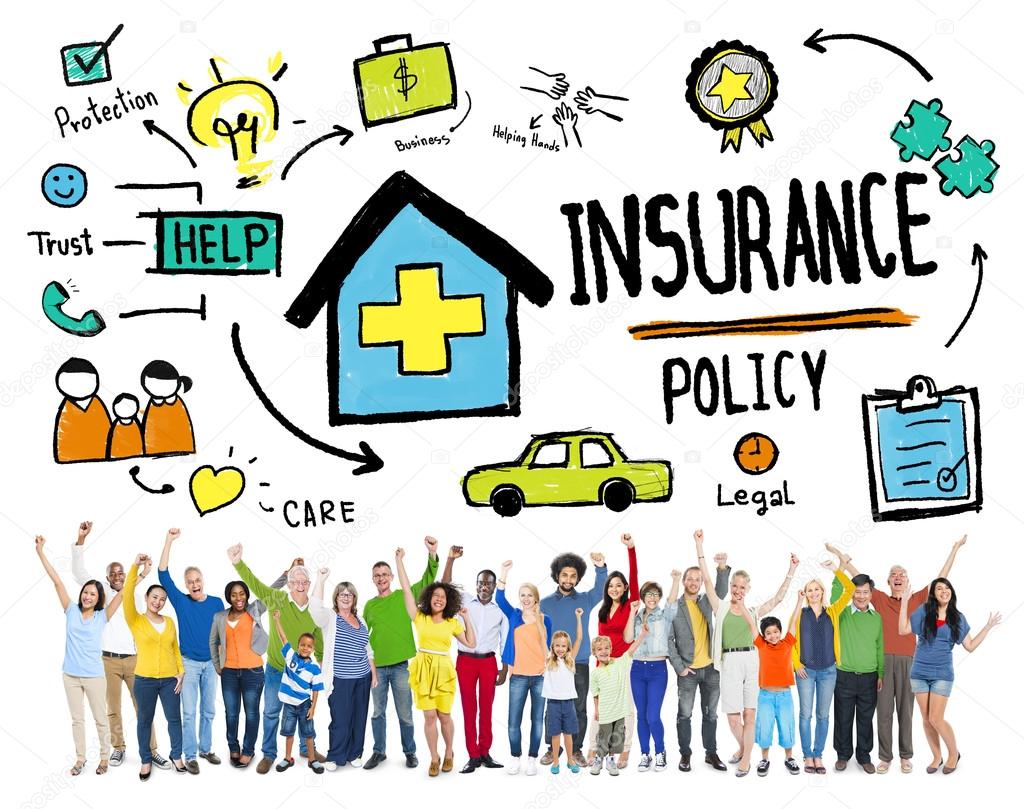 Diversity People and Insurance Policy Concept