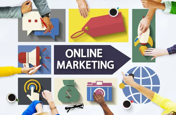 Online Marketing Branding analyseren Concept — Stockfoto