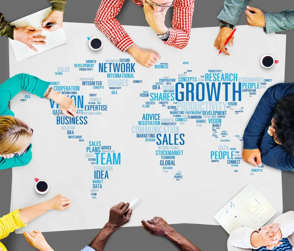 Growth Sales Vision Team Concept — Stock Photo, Image