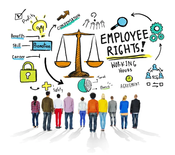 Εργαζόμενο τα δικαιώματα απασχόλησης ισότητα έννοια — Φωτογραφία Αρχείου