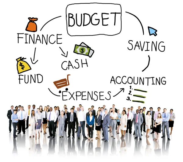 Orçamento Finanças Conceito de caixa — Fotografia de Stock