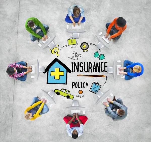 保险政策通信互联网 — 图库照片