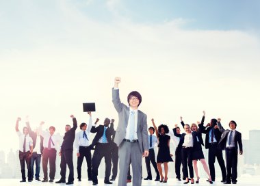 İş kişi kurumsal kutlama kavramı