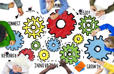 Ekip ekip çalışması gol stratejisi kavramı