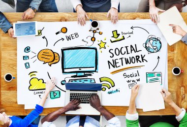 Sosyal ağ toplantı iletişim kavramı