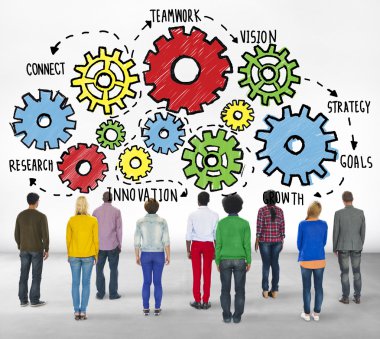 Ekip ekip çalışması gol stratejisi kavramı