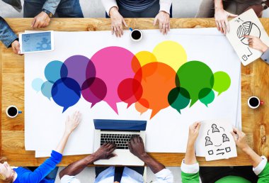 İnsanlar konuşmak iletişim kavramı mesaj