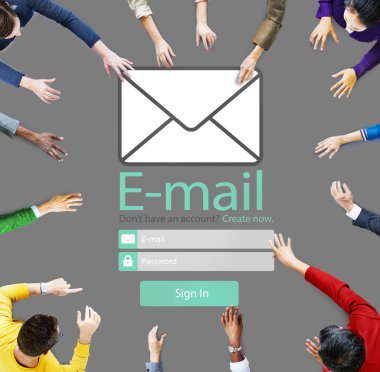 E-posta çevrimiçi mesajlaşma kavramı