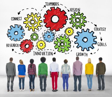 Ekip ekip çalışması gol stratejisi kavramı