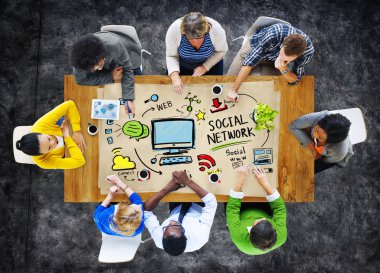 Sosyal ağ insanlar toplantı kavramı