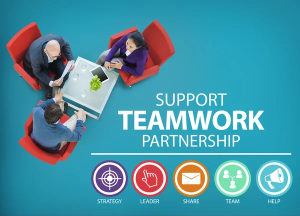 Teamwork partnerschap steungroep Concept — Stockfoto