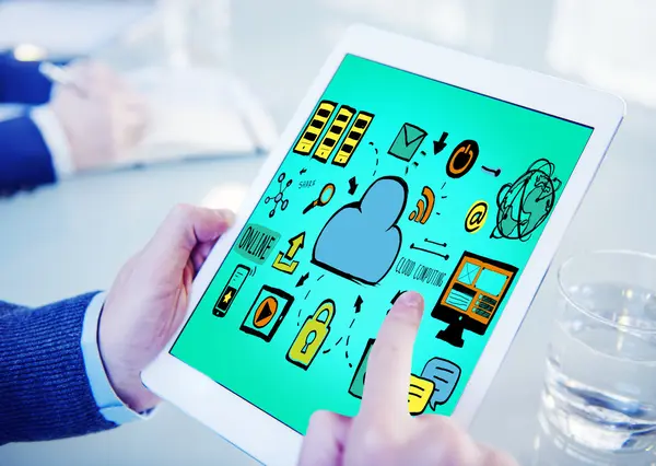 Cloud Computing Network Online Concept — Stock Photo, Image