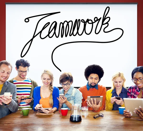 Konzept zur Unterstützung der Teamarbeit — Stockfoto