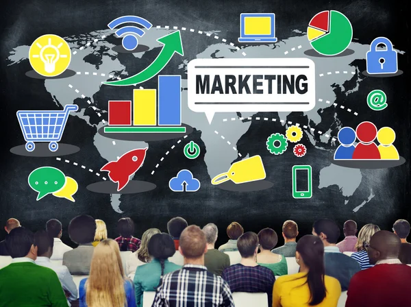 Conceito de crescimento global de negócios de marketing — Fotografia de Stock