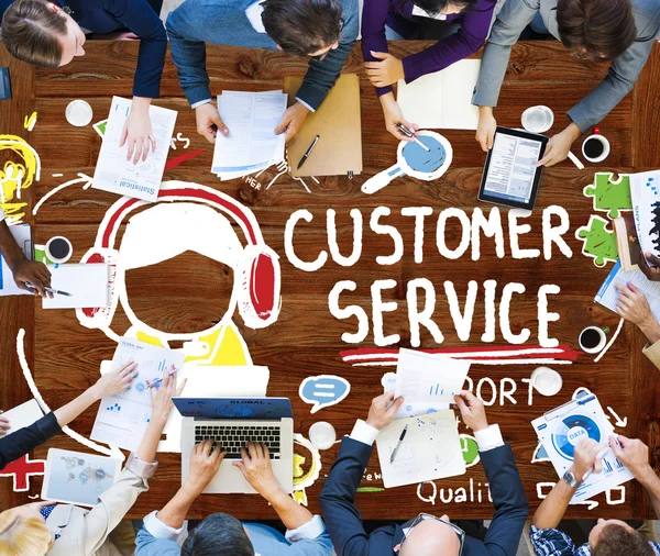 Concetto di call center del servizio clienti — Foto Stock