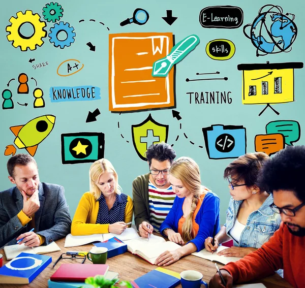 Treinamento de Conhecimento E-Learning Skills Concept — Fotografia de Stock