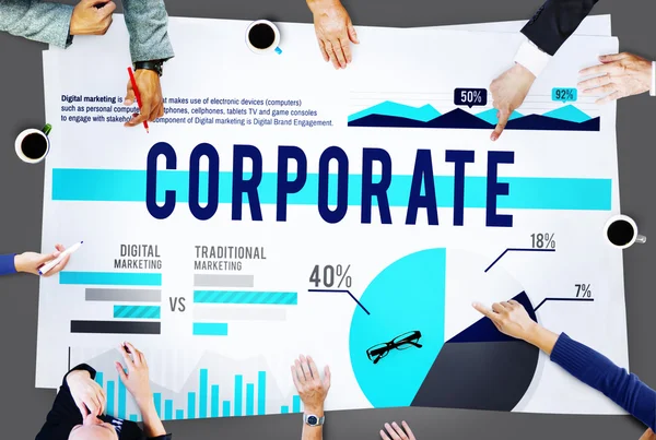 Corporate Collaboration Commitment Company Concept — Stock Photo, Image