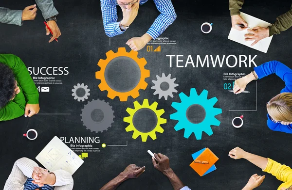 Teamwork Group Gear Partnership Concept — Stock Photo, Image