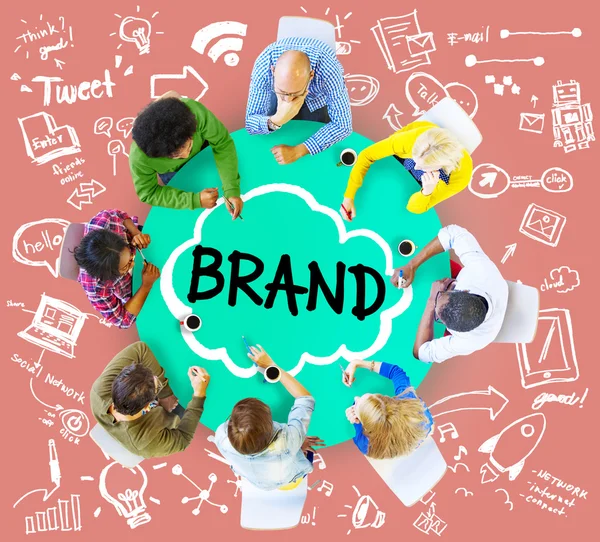 Brand Connection Idea Concetto tecnologico — Foto Stock