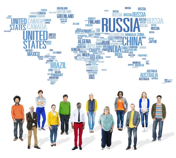 Rusia Mundo Global Países Internacionales Concepto Globalización — Foto de Stock