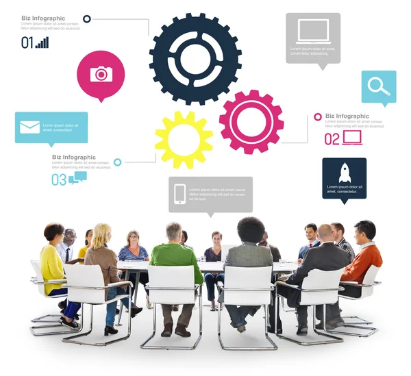 Teamwerk Cog functionaliteit technologie Business — Stockfoto