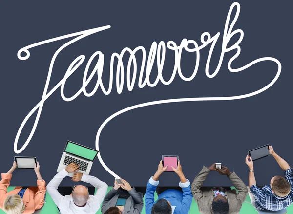 Teamwork Collaboration Support Concept — Stock Photo, Image