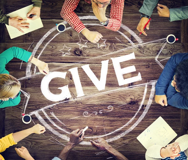 Berikan Bantuan Dukungan Konsep Sukarelawan — Stok Foto