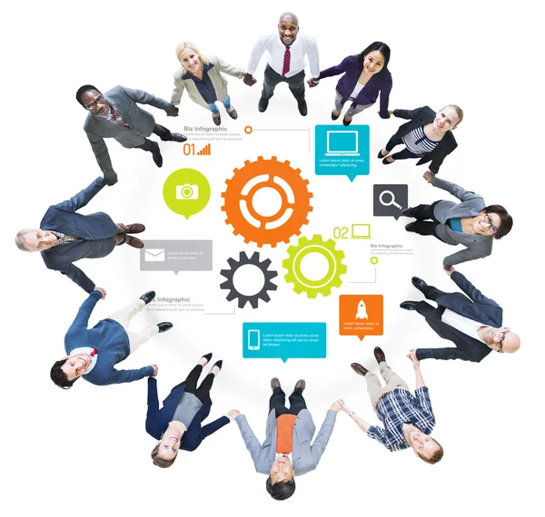 Teamwork Cog Functionality Technology Concept — Stock Photo, Image