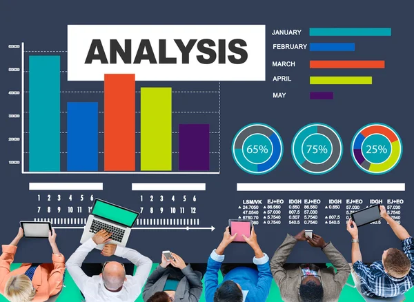 Concept de graphique à barres d'analyse — Photo