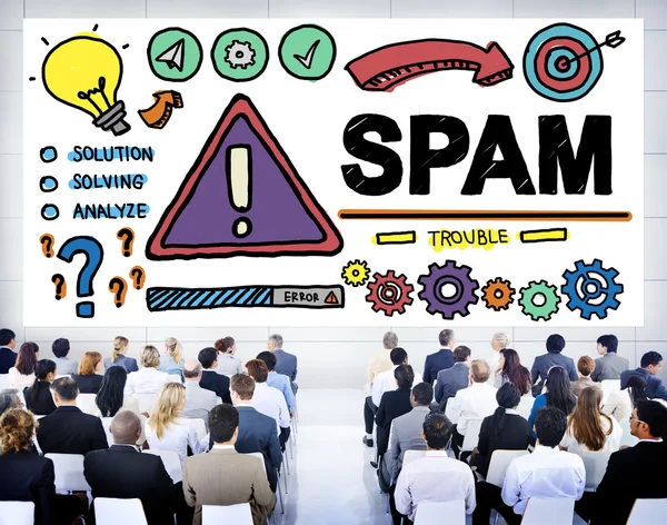 Concetto di virus del problema dello spam — Foto Stock