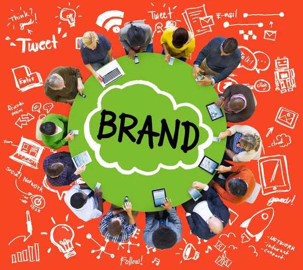 Brand Connection Idea Concetto tecnologico — Foto Stock