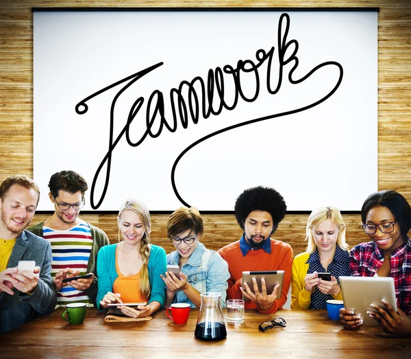 Teamwork Collaboration Support Concept — Stock Photo, Image
