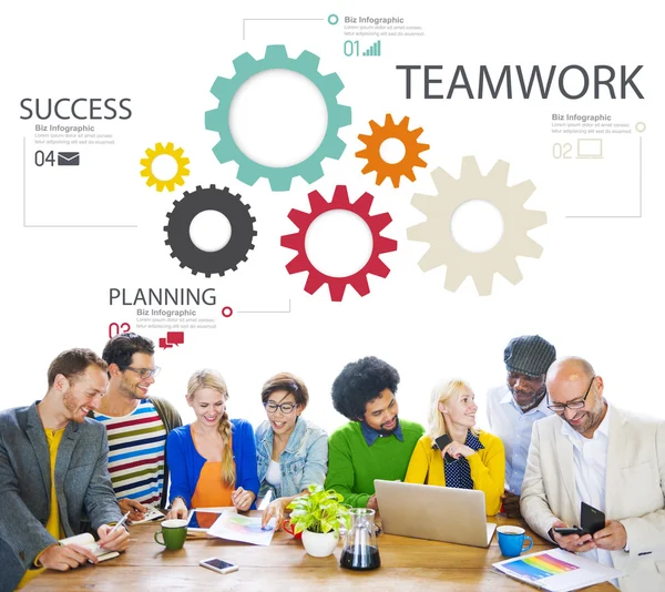 Teamwork Group Gear Partnership Concept — Stock Photo, Image