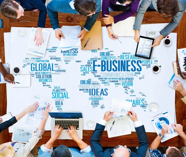 Concetto di analisi delle idee di e-business — Foto Stock